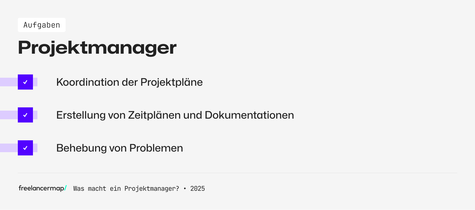 Aufgaben eines Projektmanagers.