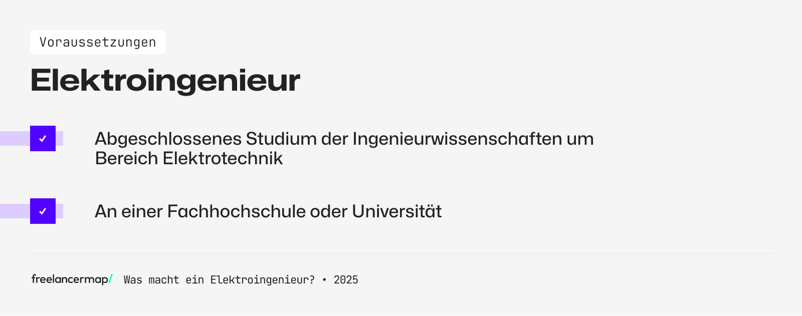 Voraussetzungen, um Elektroingenieur zu werden checkliste