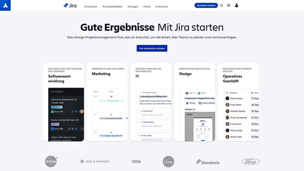 Die Projektmanagement-Software Jira eignet sich nach eigenen Angaben für Teams jeder Art
