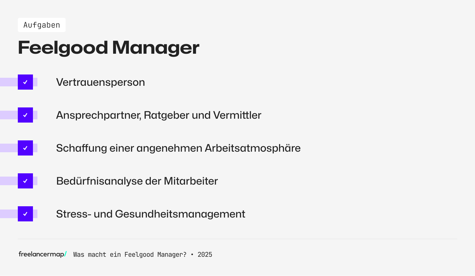 Feelgood Manager übernehmen unterschiedliche Aufgaben, z. B. das Schaffen einer angenehmen Arbeitsatmosphäre