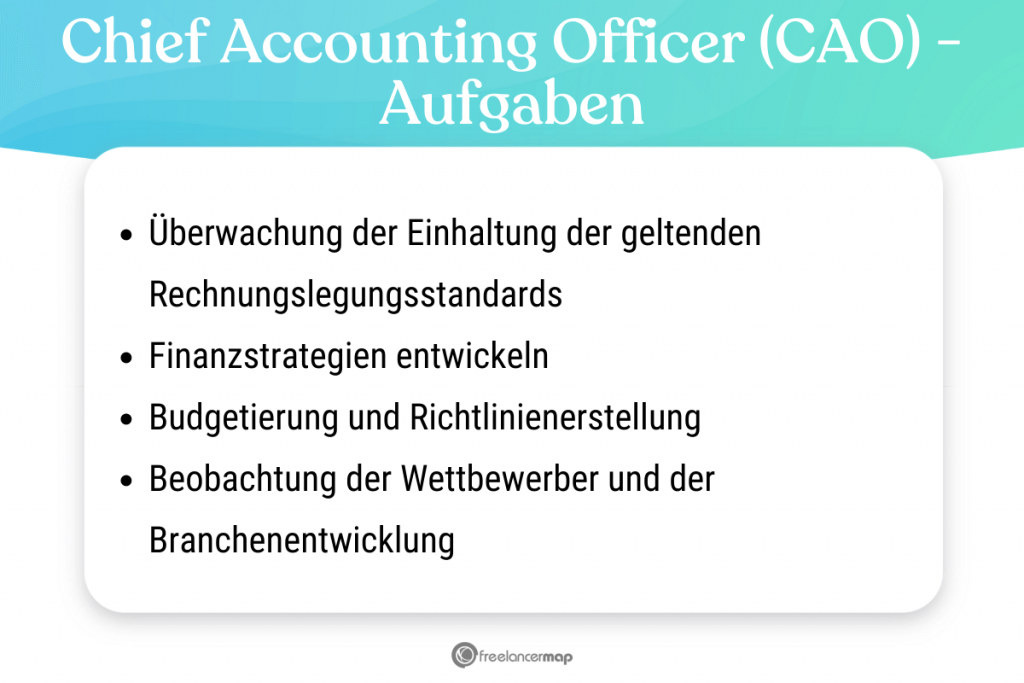 Aufgabenbereiche des Chief Accounting Officers