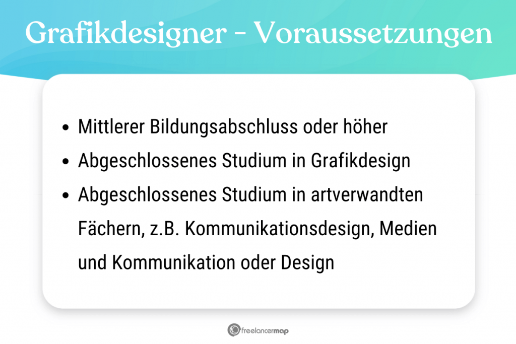 Voraussetzungen, die für den Grafikdesigner gelten
