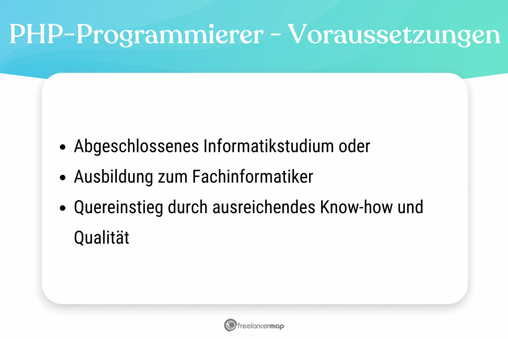 Voraussetzungen, die für den PHP-Programmierer gelten