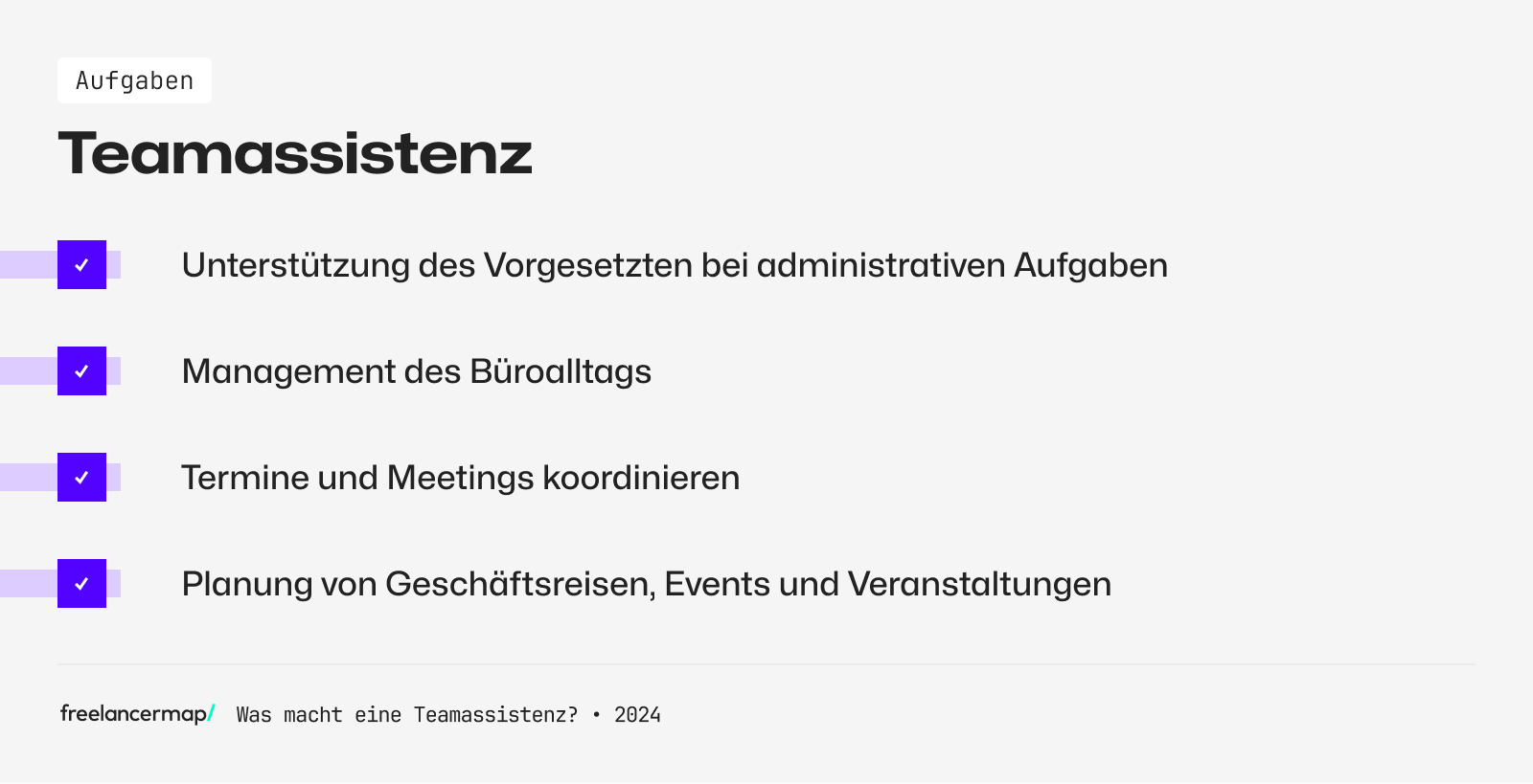Aufgabenbereiche der Teamassistenz