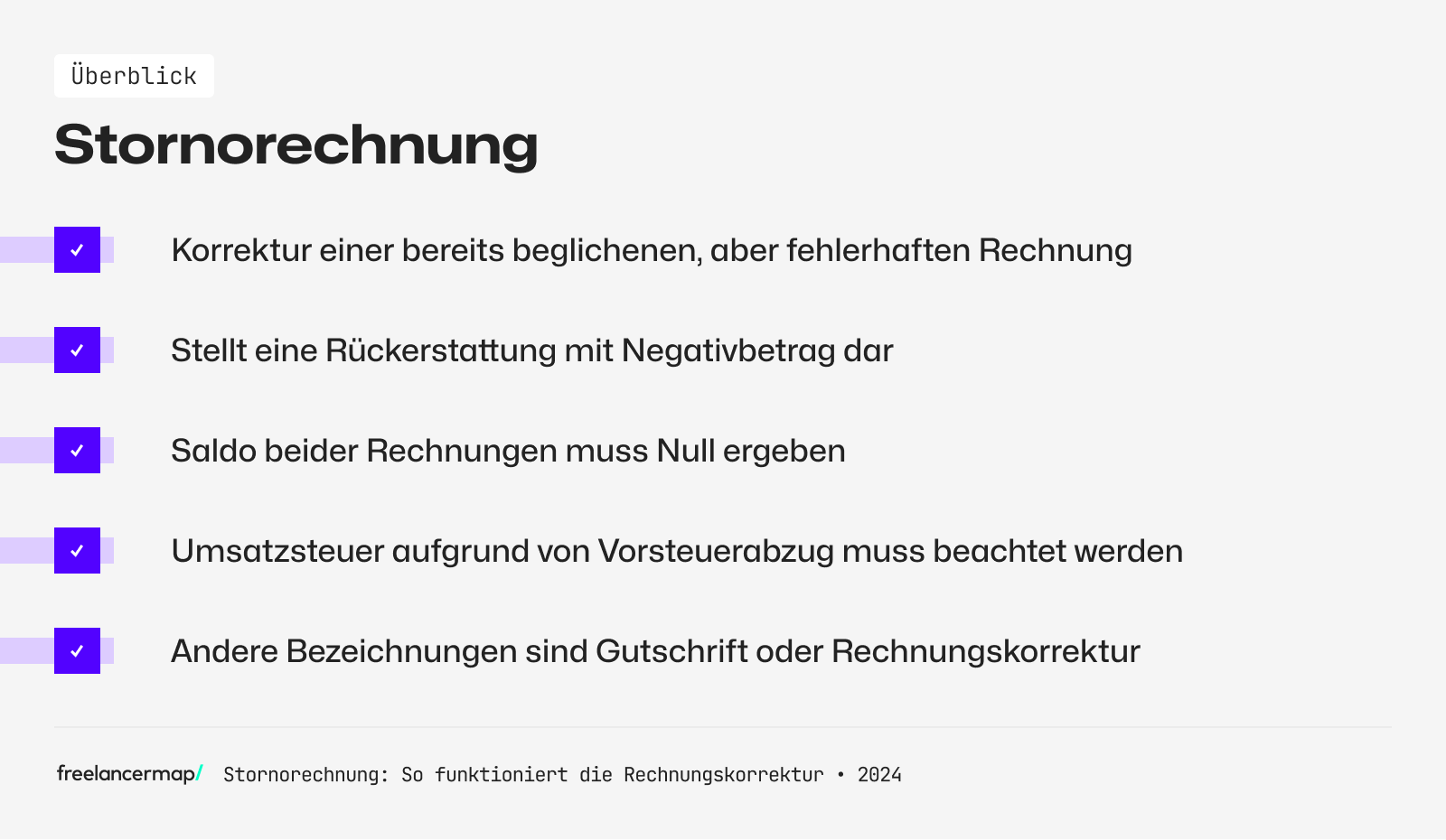 Stornorechnung im Überblick