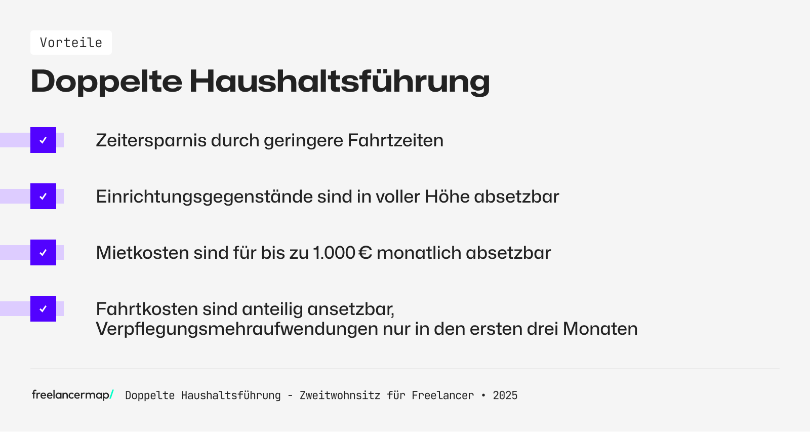 Vorteile Zweitwohnsitz und Doppelte Haushaltsfuehrung