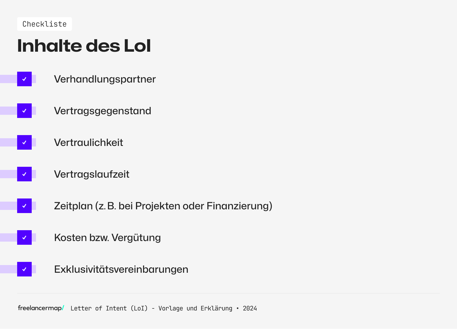 Typische Vertragsinhalte des LoI sind zum Beispiel Vertraulichkeit oder Honorar