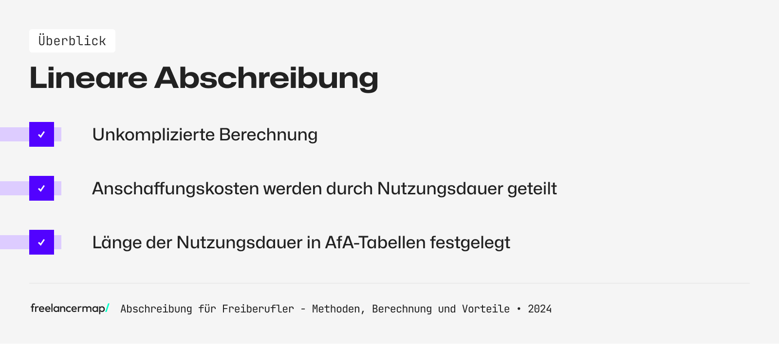 Lineare Abschreibung