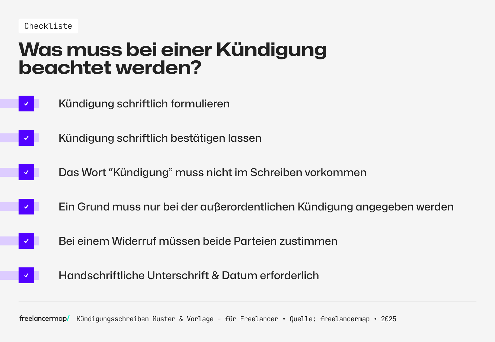 Diese Elemente sind bei einem rechtssicheren Kündigungsschreiben notwendig