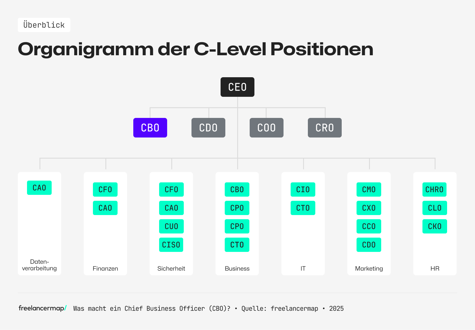 Organigramm mit Chief Business Officer