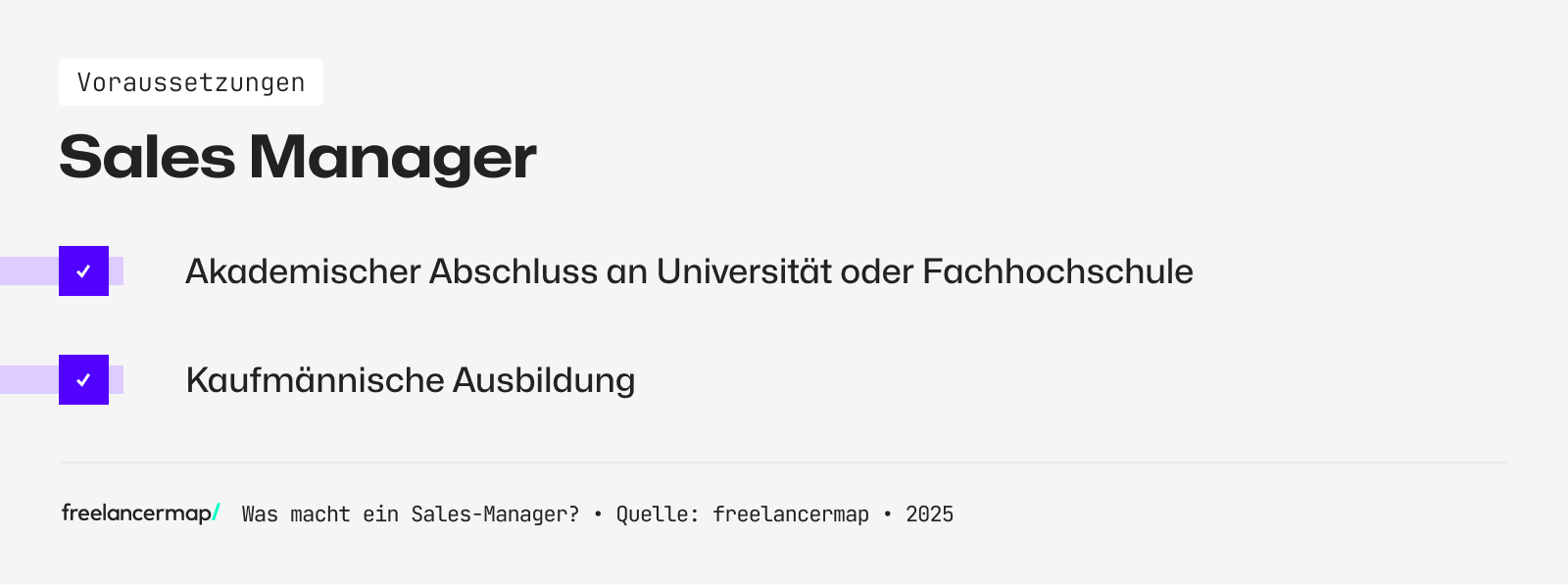 Ein Sales Manager hat mindestens eine kaufmännische Ausbildung