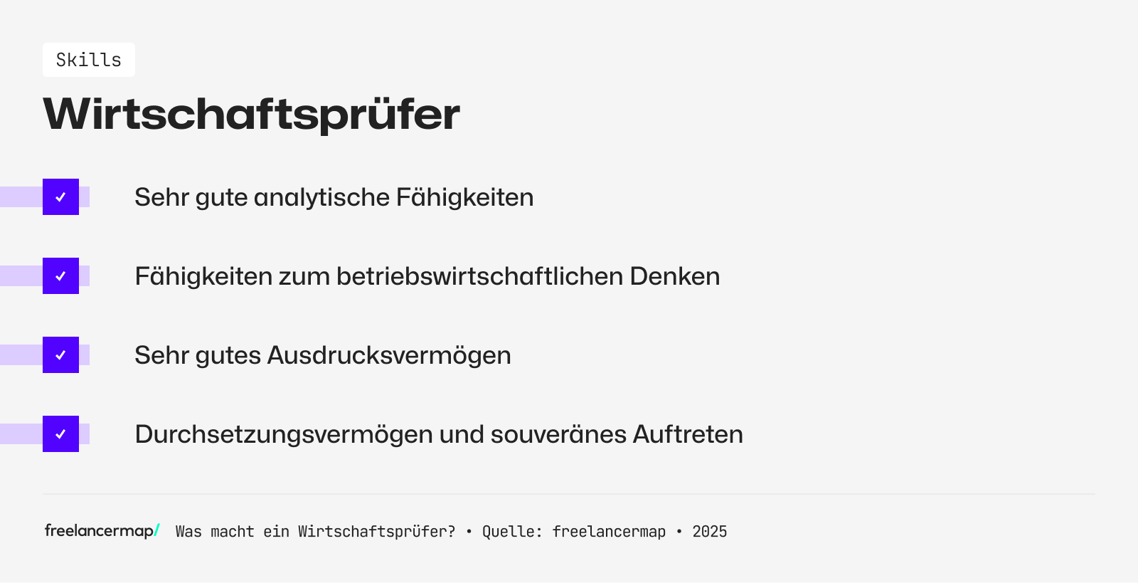 Ein Wirtschaftsprüfer hat gute analytische Fähigkeiten