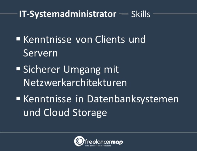 Skills eines IT-Systemadministrators.