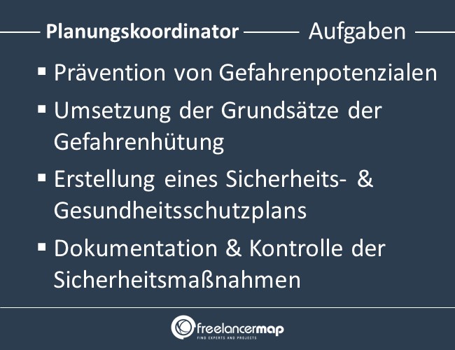 Planungskoordinator-Aufgaben