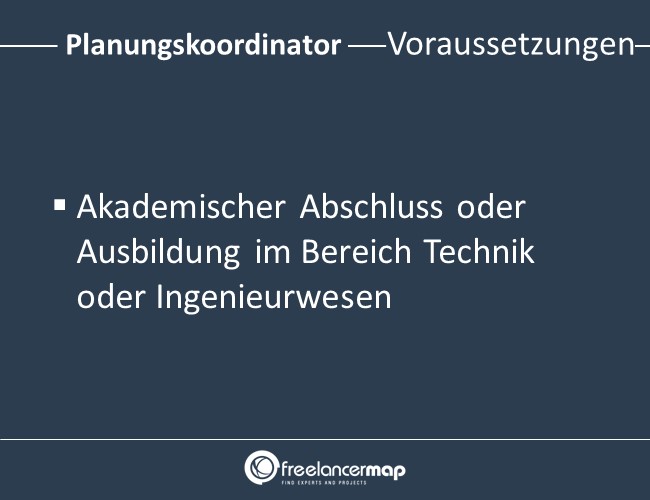 Planungskoordinator-Voraussetzungen-Einstieg